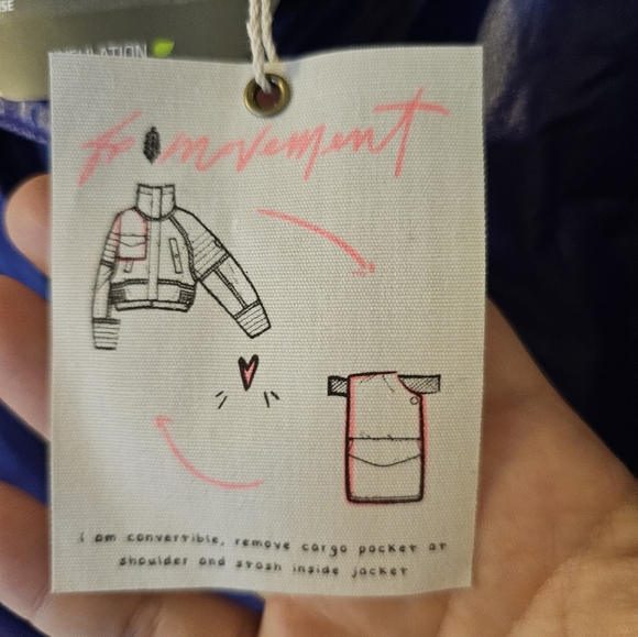 Free People NWT FP Movement Vagabond Fleece Bomber Jacket Purple Size M - Picture 5 of 11